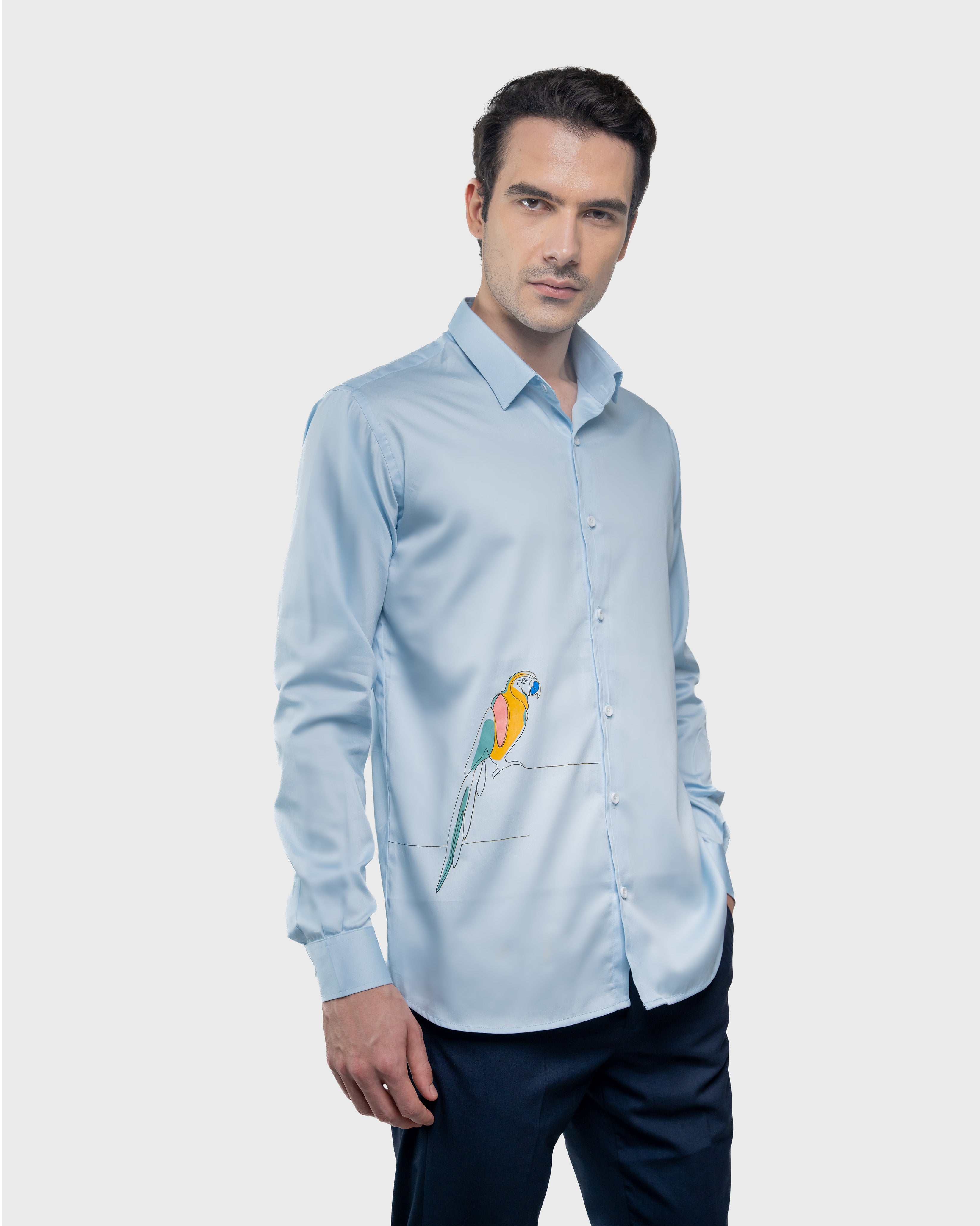 Hand-Painted Luxury Pappagallo Semplice Shirt