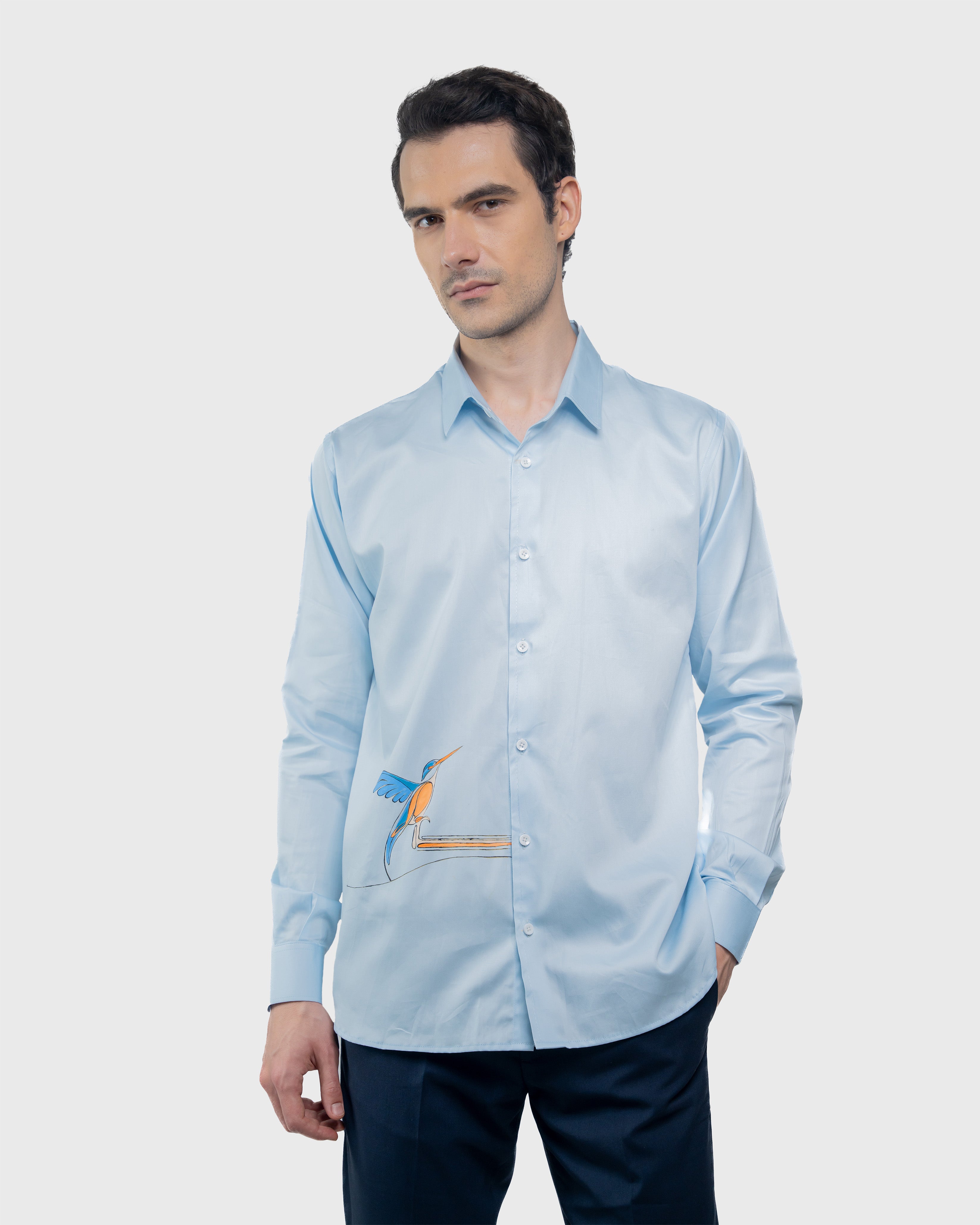 Hand-Painted Luxury Martin Pescatore Shirt