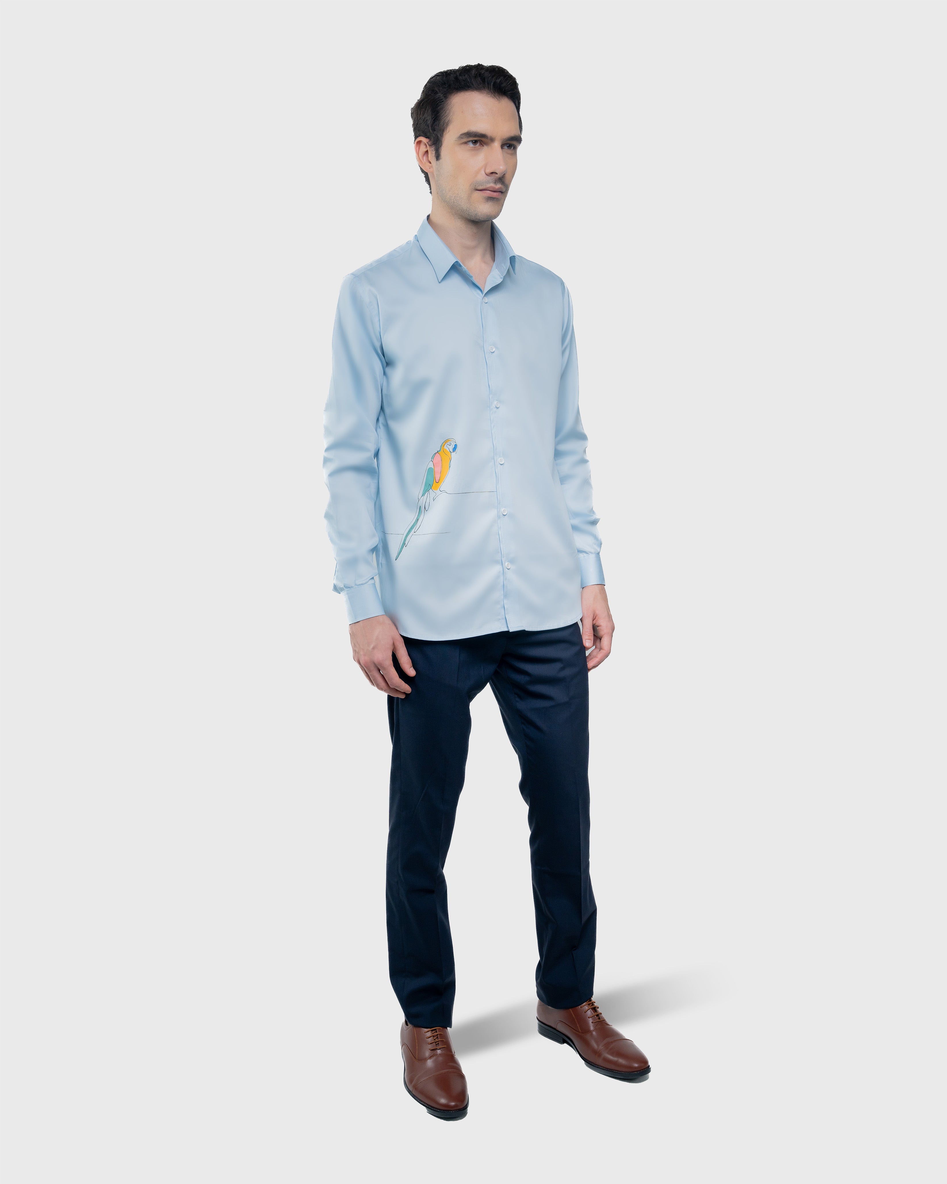 Hand-Painted Luxury Pappagallo Semplice Shirt