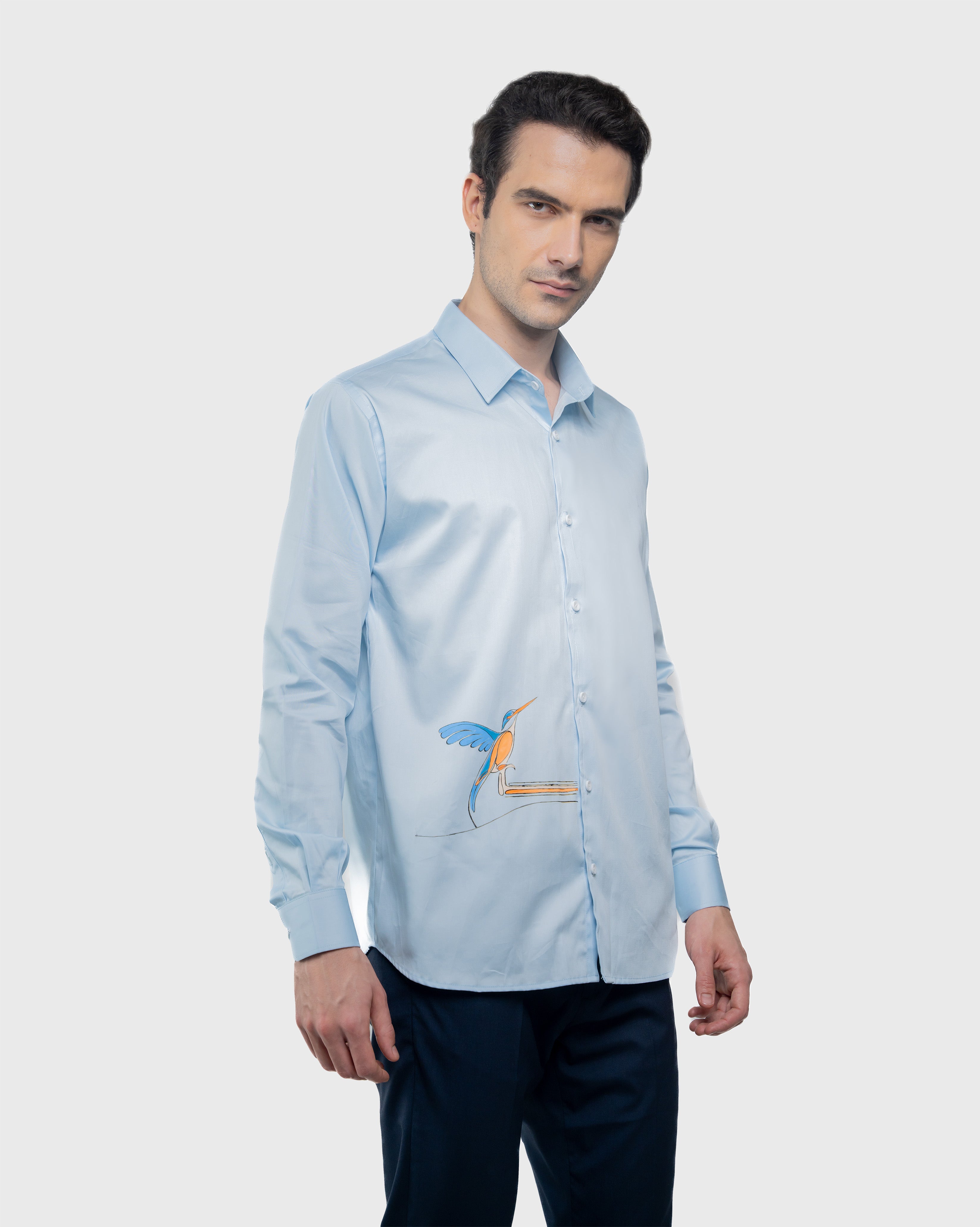 Hand-Painted Luxury Martin Pescatore Shirt